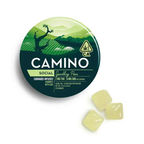 Camino - Sparkling Pear Gummies - Thc:Cbd 2:6 - 40Mg - 20Ct - 2Mg/Ea edible