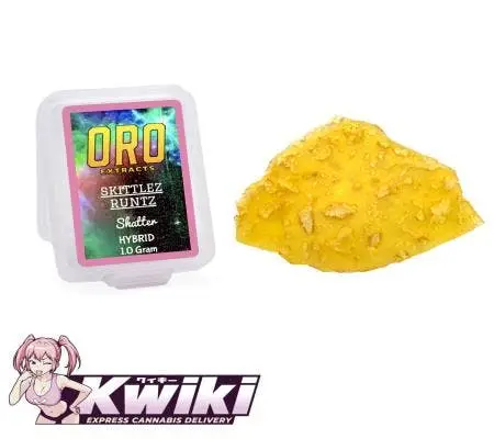 Oro Live Resin Shatter 1G - Skittlez Runtz (I/H) shatter concentrate
