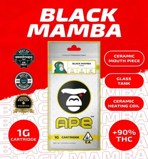 Ape 1G Vape - Black Mamba (I) vape cartridge