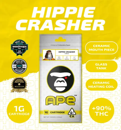Ape 1G Vape - Hippie Crasher — Sauce Cart (I) vape cartridge