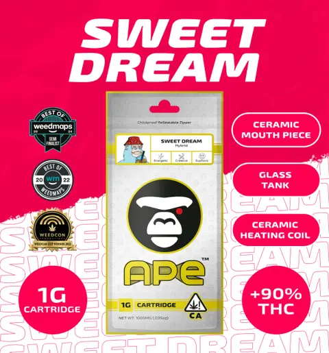 Ape 1G Vape - Sweet Dream (H) Sauce Cart vape cartridge