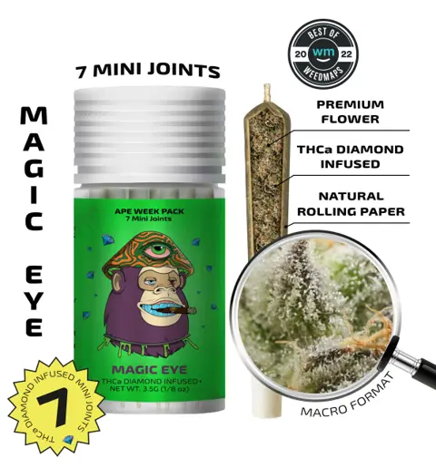 Ape - Magic Eye (I) 7 Diamond Infused Mini Joints (3.5G - 0.5G Each) infused pre-roll